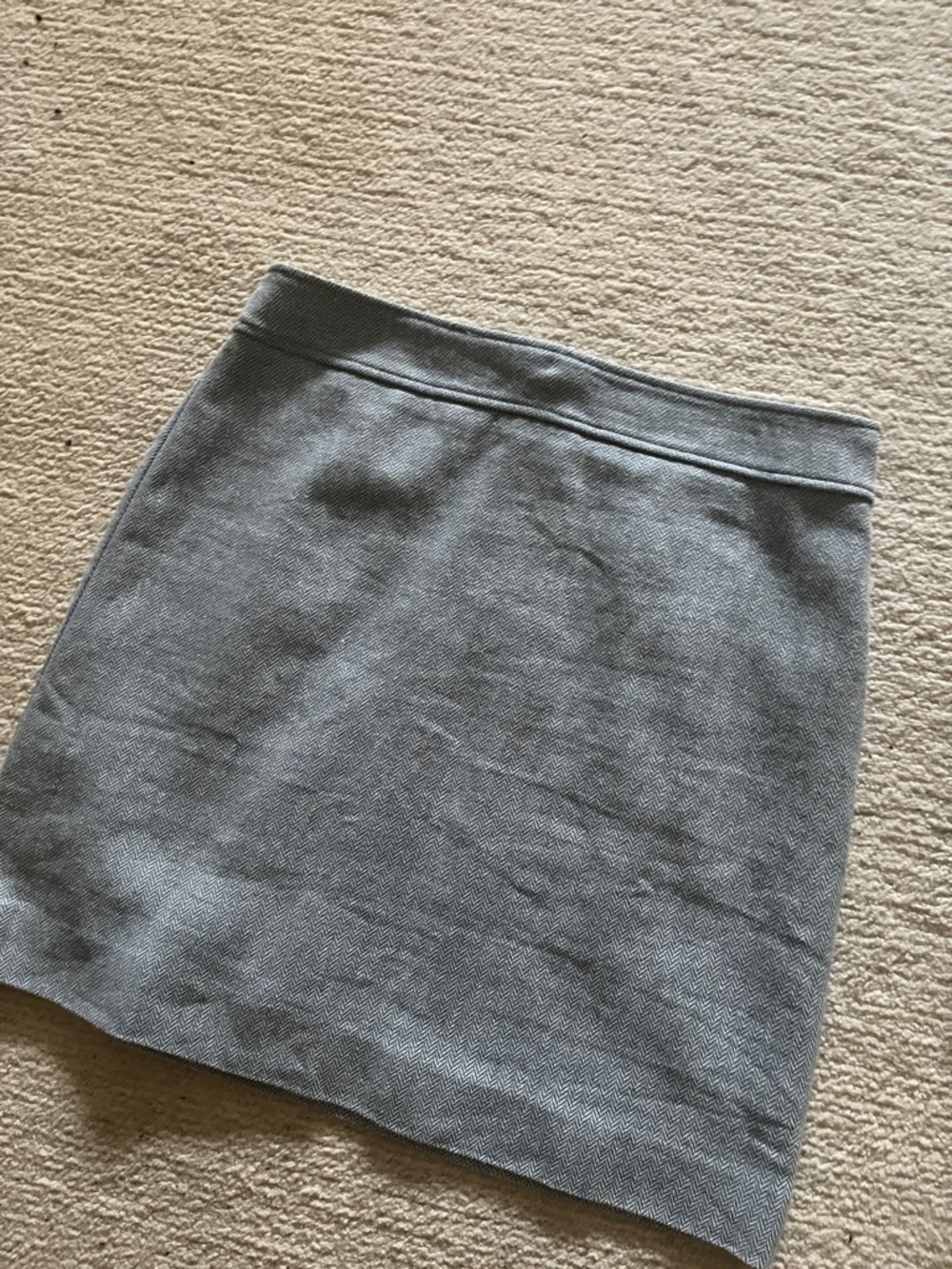 J. Crew Light Blue Herringbone A-Line Skirt